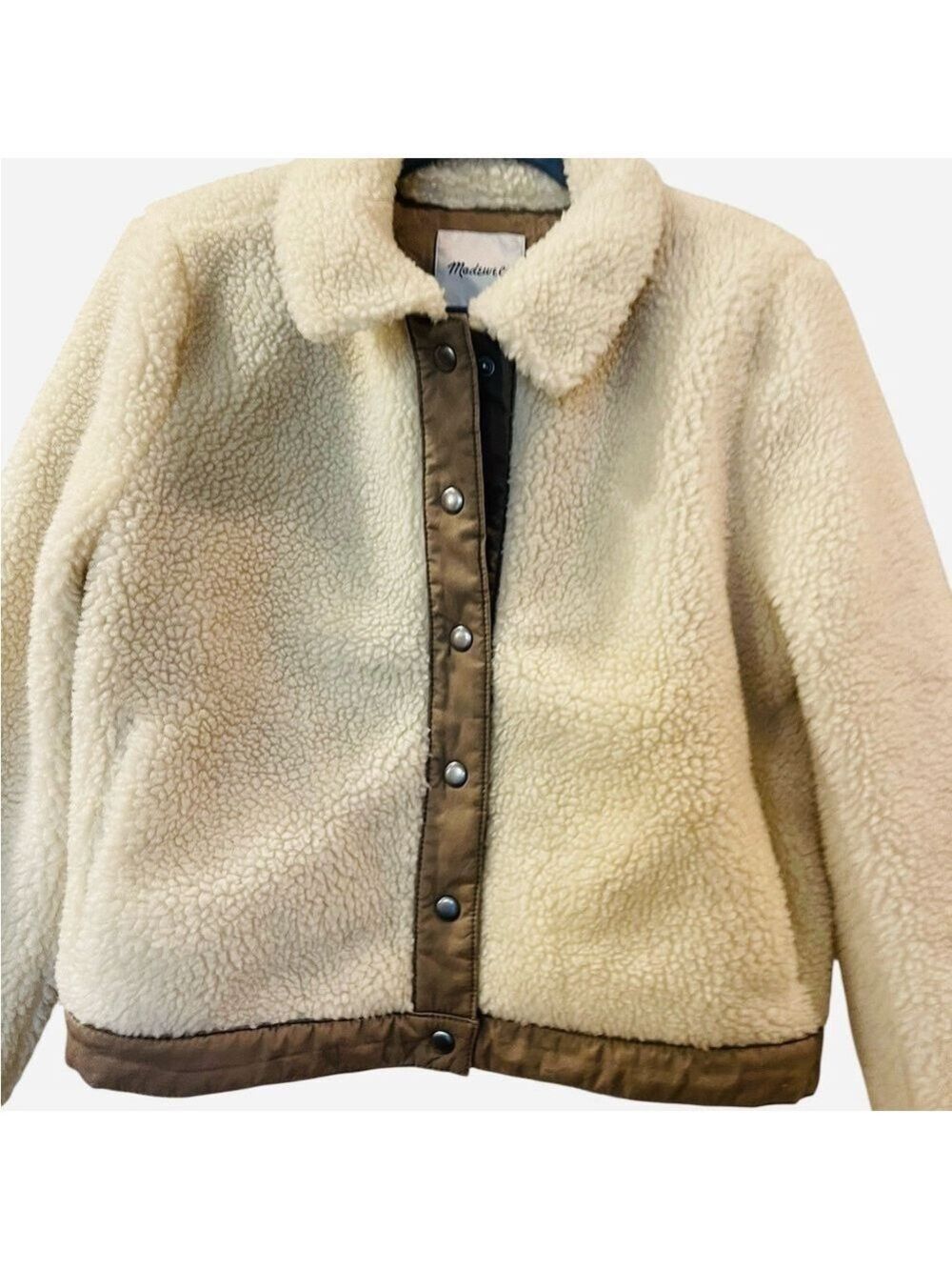 Madewell Women’s Sherpa Portland Jacket Size: Large - Picture 4 of 10
